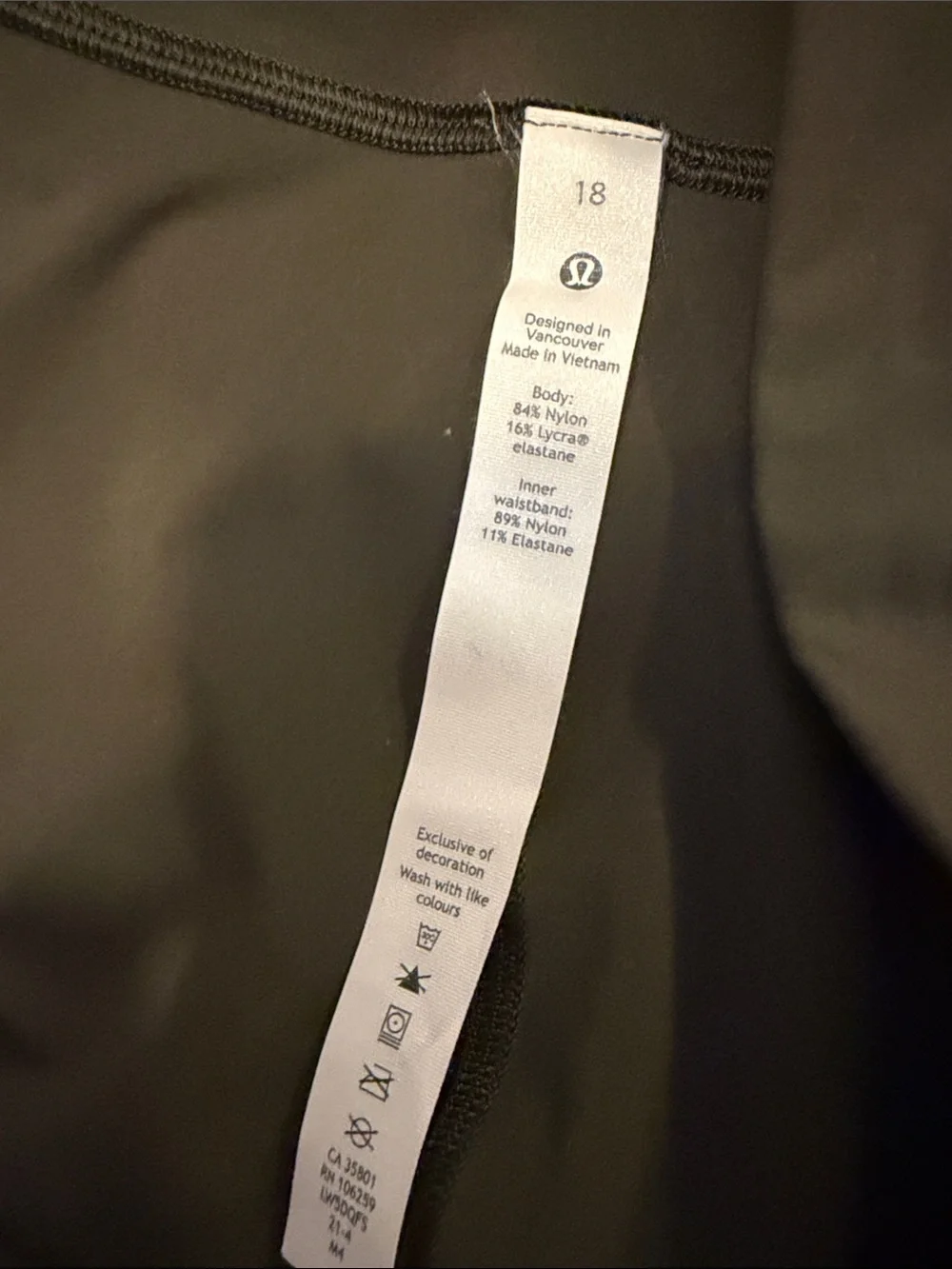 Lululemon High-Waisted Olive Green Women’s Leggings size 18